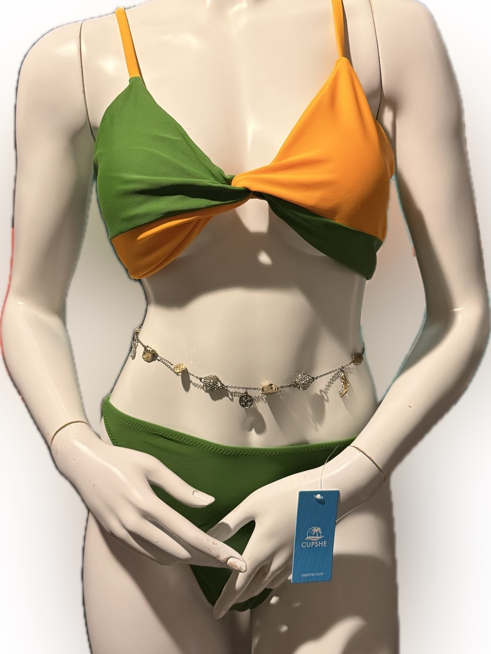 Cupshe Green Yellow Bikini